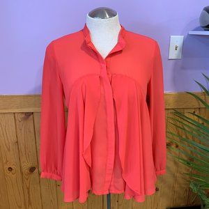 Ketz-ke Long Sleeve Button Down Blouse